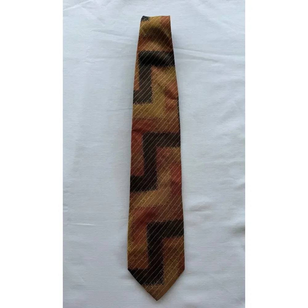 Retro Vintage Extrema by Zanetti 100%Silk Made in Italy Art Deco 90s Necktie